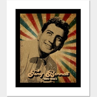 Keep Smile Tony Bennett - Photo Vintage Retro Look Fan Design Posters and Art